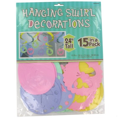  Baby Shower Decorations on Decoration Hanging Swirl Baby Shower Pk15   Amscan