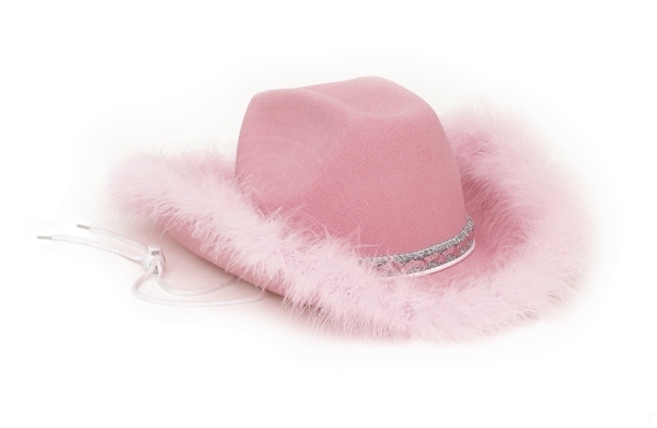 Pink Cowboy Hat With Fur Trim Pk 1 Ebay