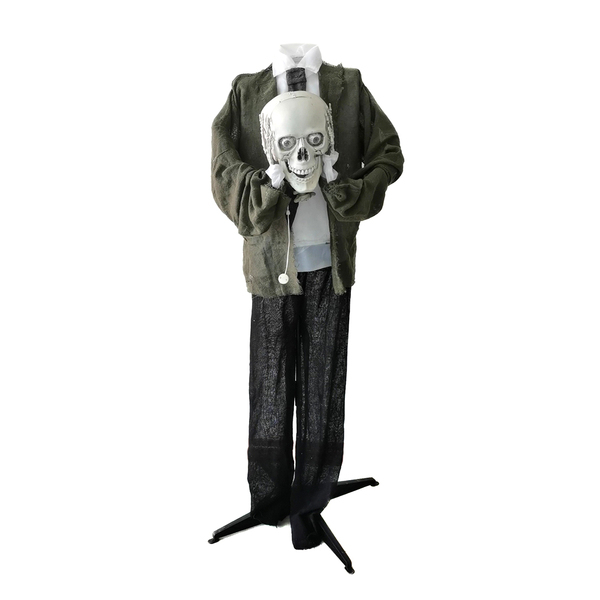 Animated Halloween Standing Head in Hands Skeleton Man | Shop 10,000 ...