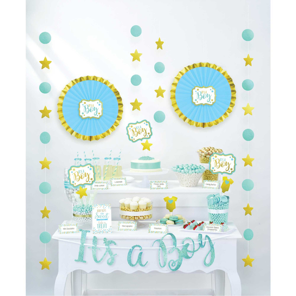 boy baby shower treat table