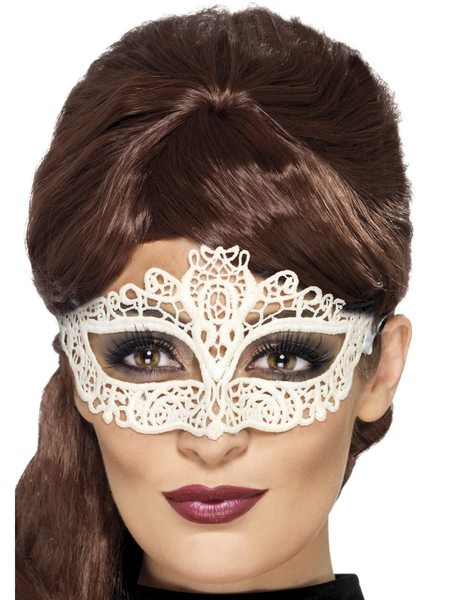 White Lace Mask - Masquerade Masks - Shindigs.com.au