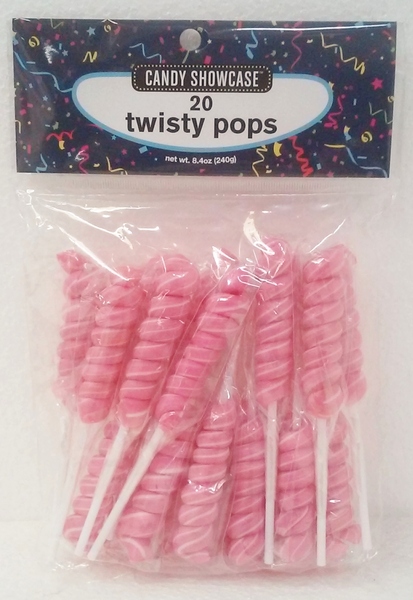 Pink Twisty Lollipops - Lollipops - Shindigs.com.au