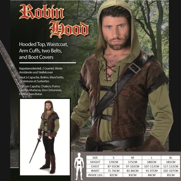 Robin Hood Costume Adult Fancy Dress Au