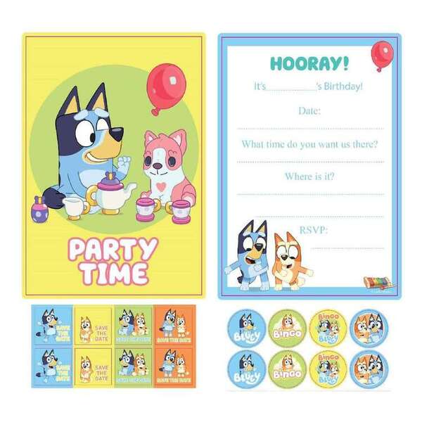 8 Invitations Envelopes Seals Save the Date Stickers Paw Patrol