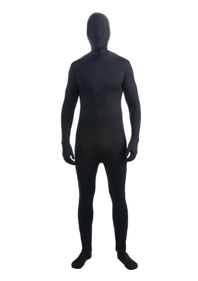 Adult Men Skin Suit Full Body Covers Head Feet and Hands Back Zipper  Multicolor