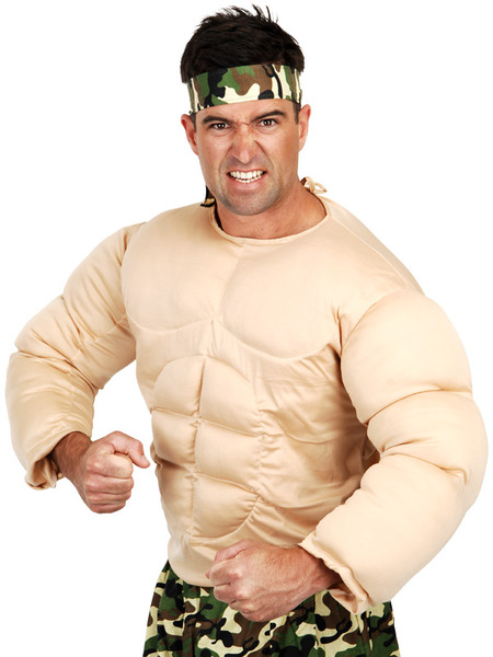 Adult Costume - Muscle Man Top (Medium) Pk 1