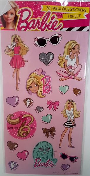 Barbie Stickers - Party Stickers - Shindigs.com.au