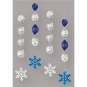 Foil Hanging Decorations Pk 4 Christmas Decorations Shindigs