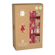 Family Christmas Crackers Pack 8 Giftmaker Novelty Festive Traditional Eco  Xmas