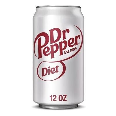 Dr Pepper Diet Soft Drink Can 355ml Pk 1