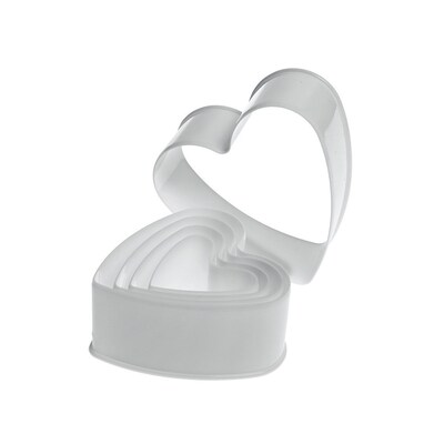 Plastic Heart Cookie Cutter Set (Pk 5) 