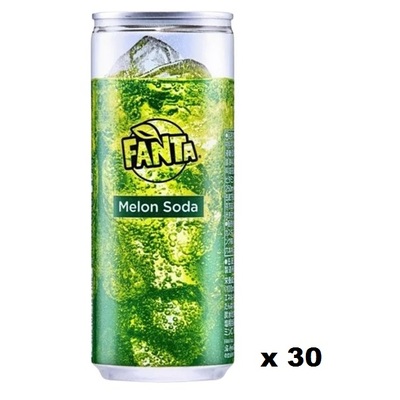 Fanta Melon Soda Soft Drink Can 250ml Pk 30