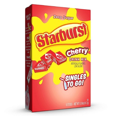 Starburst Cherry Drink Mix Sticks Pk 6