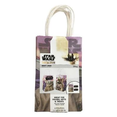 Star Wars Mandalorian Kraft Paper Party Bags Pk 8