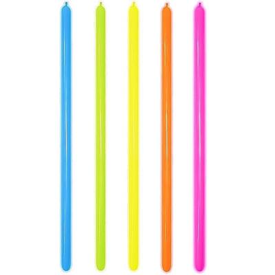 Neon Assorted 260S Latex Modelling Balloons Pk 100