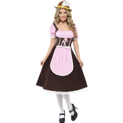 Adult Oktoberfest Tavern Girl Long Dress Costume (Small, 8-10)