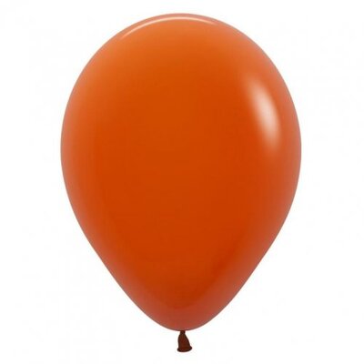 Latex Balloons 30cm Fashion Sunset Orange Pk 25