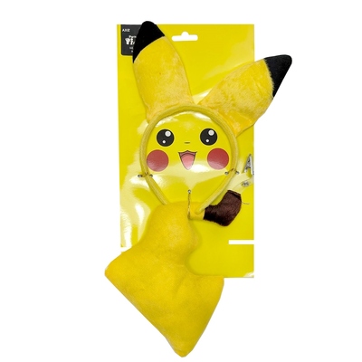 Yellow Headband & Tail Costume Set Pikachu