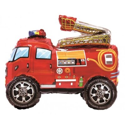 Standing Airz Fire Engine Airfill Foil Balloon