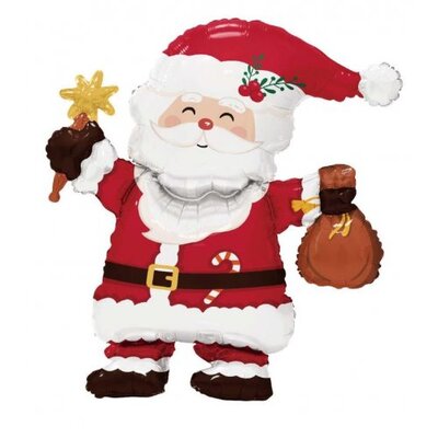 Standing Airz Santa Air-Fill Foil Balloon 76cm