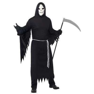 Adult Grim Reaper Halloween Costume Mens Large