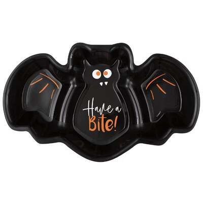 Bat Shaped Plastic Serving Tray Bats & Boos Halloween