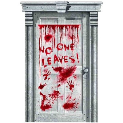 Halloween Assylum Dripping Blood Door Poster Decoration