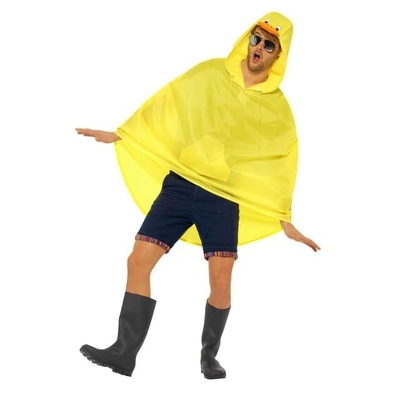 Adult Costume Duck Party Poncho One Size