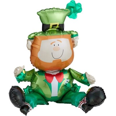 Sitting Leprechaun Air Filled Foil Supershape Balloon 45x55cm