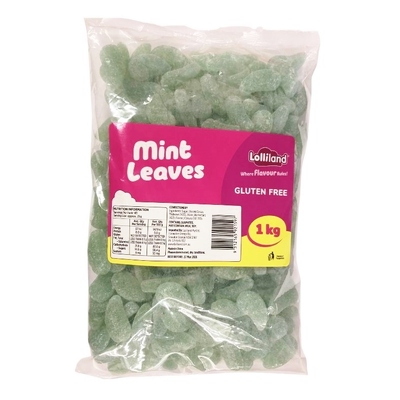 Lolliland Mint Spearmint Leaves Lollies 1kg