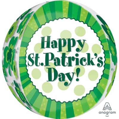 Happy St Patricks Day Orbz Balloon 38 x 40 cm