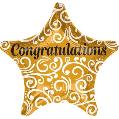 Sophisticated Congratulations Star Foil Balloon 48cm