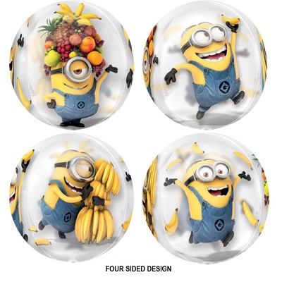 Clear Despicable Me Minions Orbz Balloon 38cm