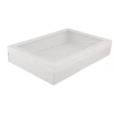 White Grazing Boxes with Lids X-Large 450x310x80mm (Pk 24)