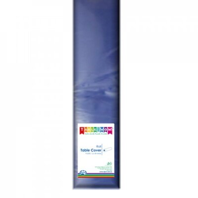 Royal Blue Plastic Tablecover Roll 1.2m x 30m