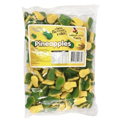 Lolliland Pineapples Lollies 1kg