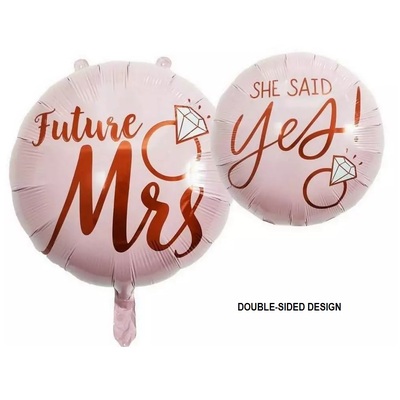 Blush Pink Future Mrs She Said Yes Foil Balloon 43cm Hens Party