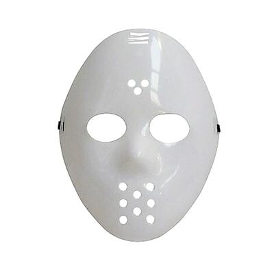 White Plastic Hockey Face Mask Halloween Jason