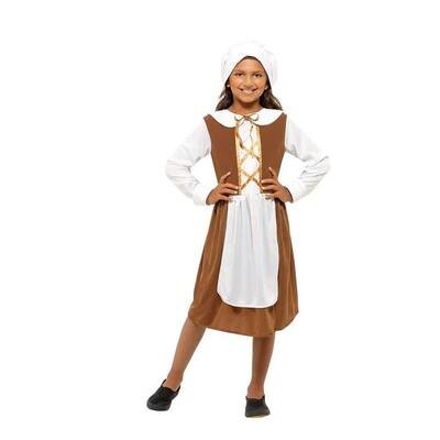 Child Kids Tudor Girl Costume Large 10-12 Years