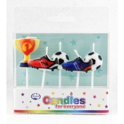 Soccer Football Fun Party Cake Candles Pk 5