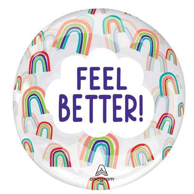 Clearz Feel Better Rainbows Orbz Balloon 45cm