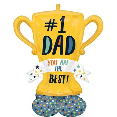 Airloonz Best Dad Trophy Foil Balloon Fathers Day