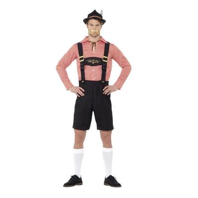 Adult Oktoberfest Beer Festival Lederhosen Costume Mens Large