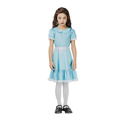 Child Creepy Twins Blue Dress Costume Large Halloween