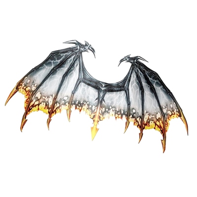 Dragon Wings with Flame Print Halloween Costume