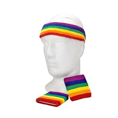 Rainbow Pride Tennis Sweatband & Wristbands Set