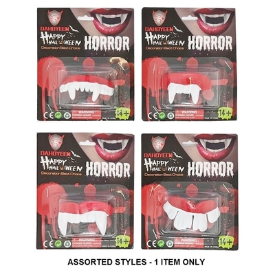 Scary Vampire Monster Costume Teeth Assorted Pk 1