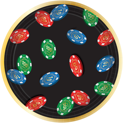 Casino Party 7in Paper Plates (Pk 8)