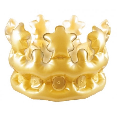 Inflatable Gold Crown 33.5cm Costume Accessory