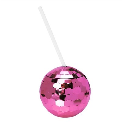 Reusable Pink Disco Ball Sippy Cup 600ml